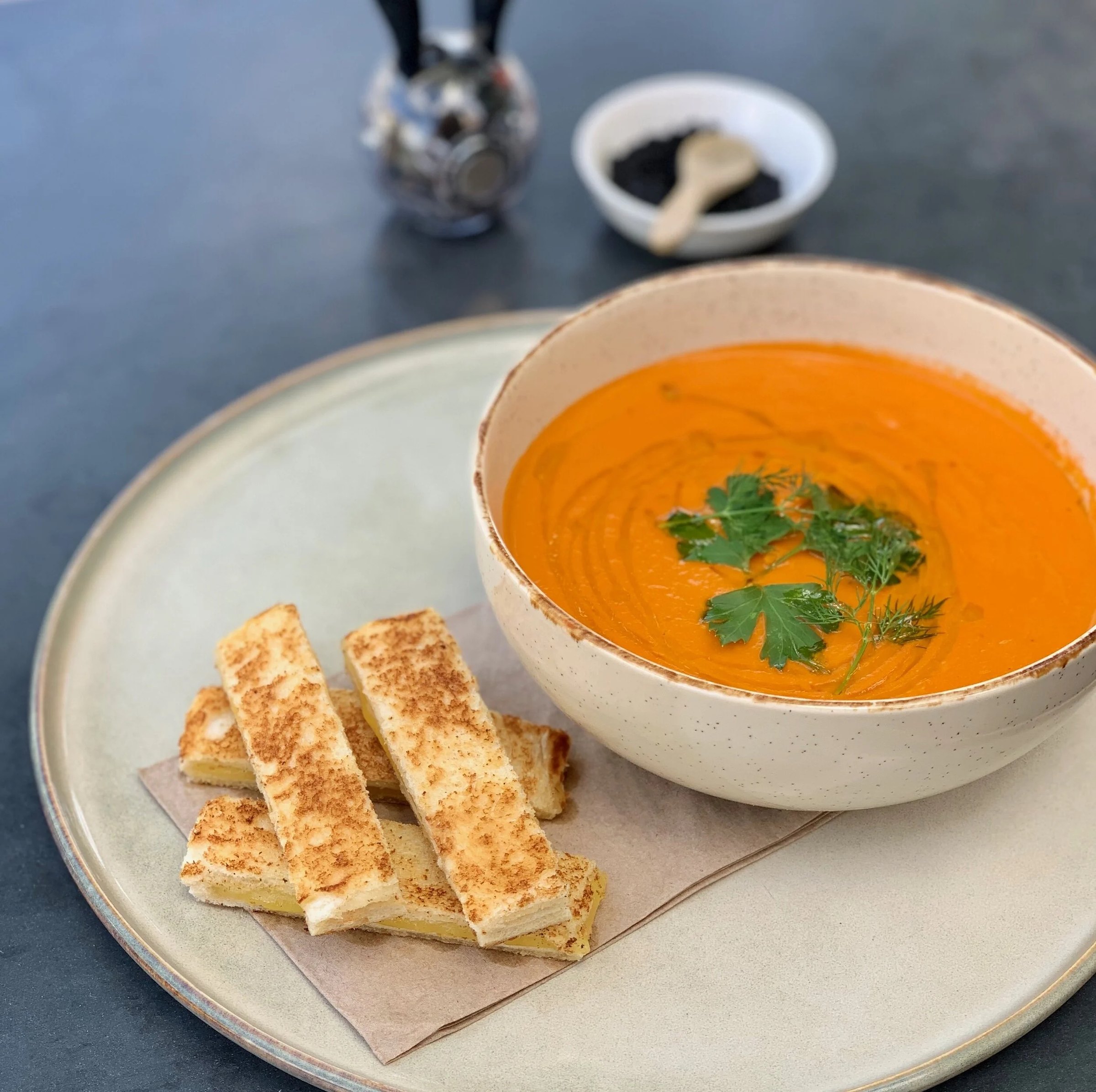 A lunch plate from our kitchen